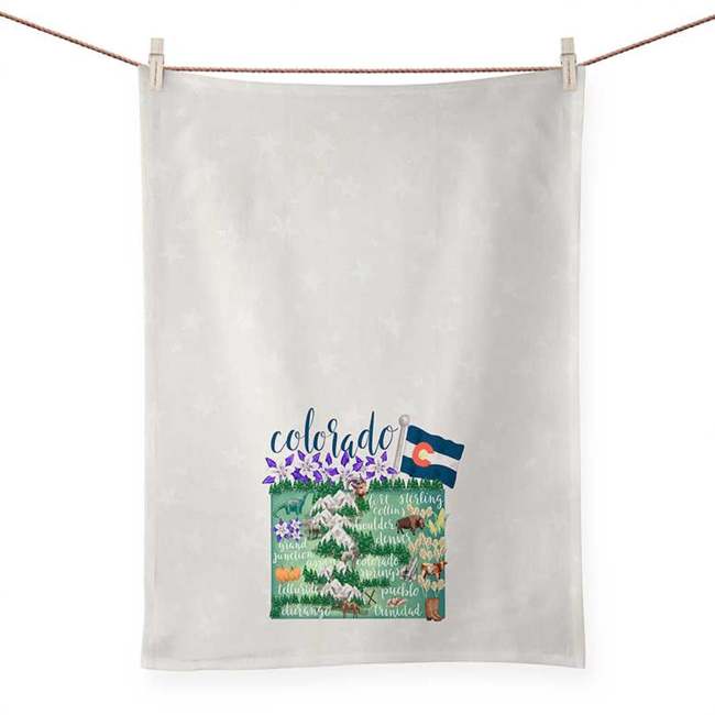 State Map - Colorado Tea Towels