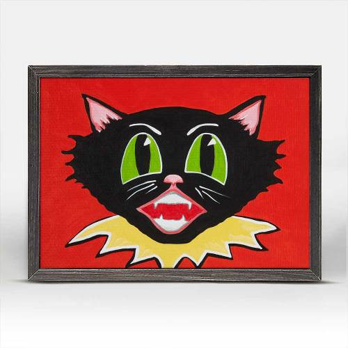Halloween - Trick Or Treat Cat Mini Framed Canvas