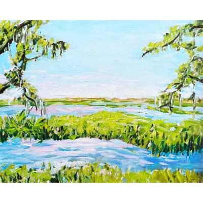 Live Oak Marsh Canvas Wall Art