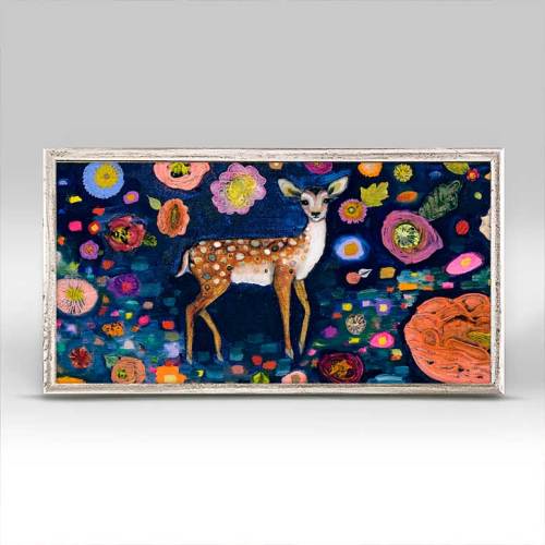Into The Woods Deer Mini Framed Canvas