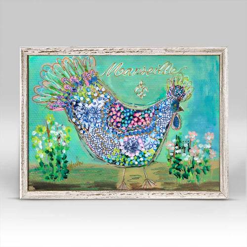 Parisian Poultry - Claudette Mini Framed Canvas
