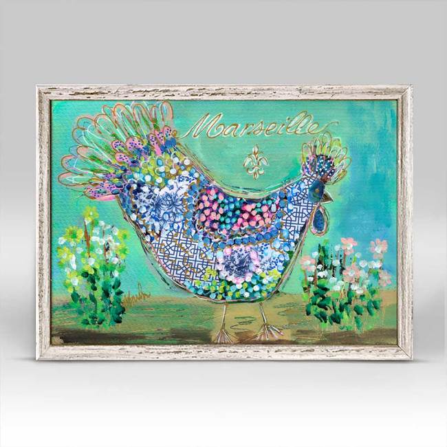 Parisian Poultry - Claudette Mini Framed Canvas