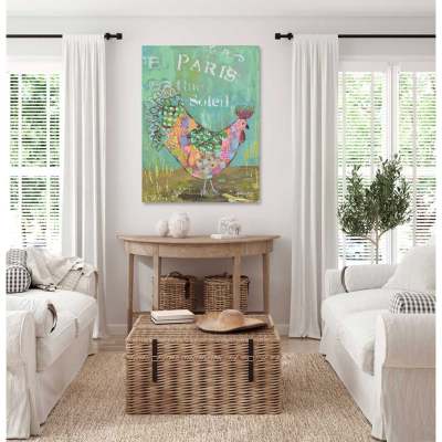 Parisian Poultry - Amelie Canvas Wall Art