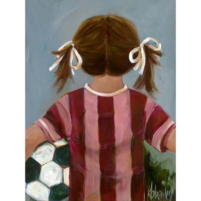 Lil' Soccer Star - Girl Canvas Wall Art
