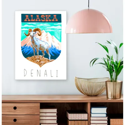 National Parks - Denali Canvas Wall Art