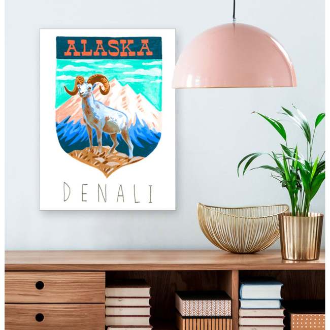 National Parks - Denali Canvas Wall Art