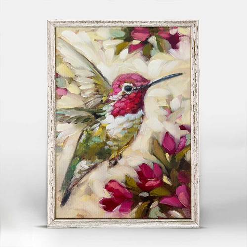 Hummingbird Love Mini Framed Canvas