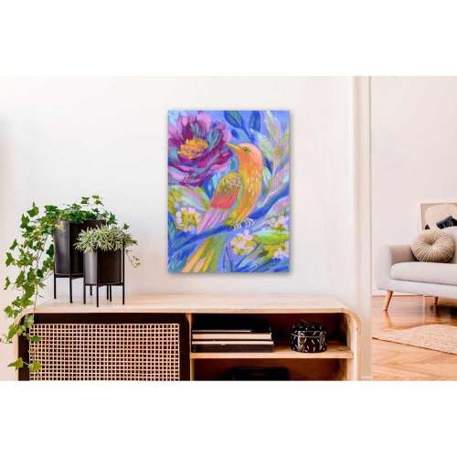 Birdsong In Blue 1 Canvas Wall Art