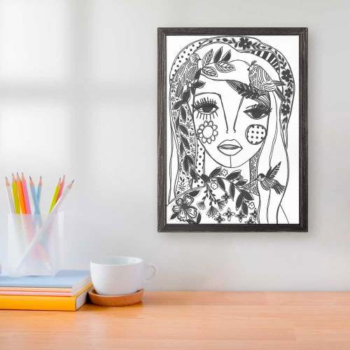 Fashion Floral - Free To Be Me Mini Framed Canvas