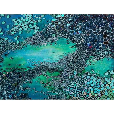 Aquatic Blues Canvas Wall Art