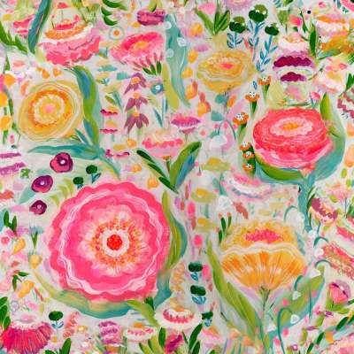 Pink & Yellow Blossoms Canvas Wall Art