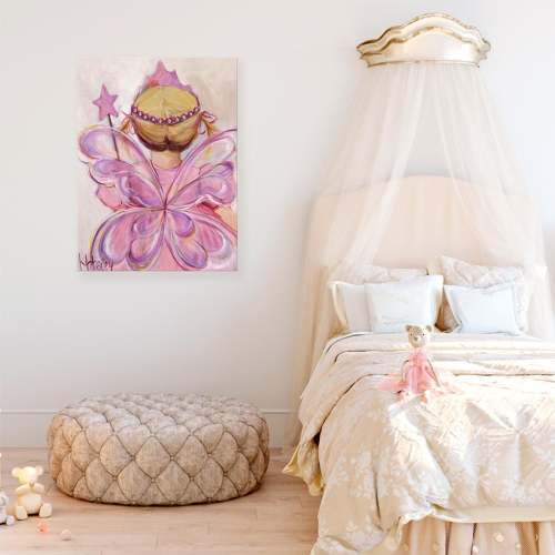 Little Fairy Princess - Blonde Canvas Wall Art