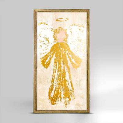 Holiday - Glory Angel - Gold Embellished Mini Framed Canvas