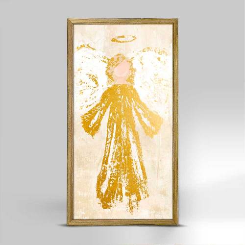 Holiday - Glory Angel - Gold Embellished Mini Framed Canvas