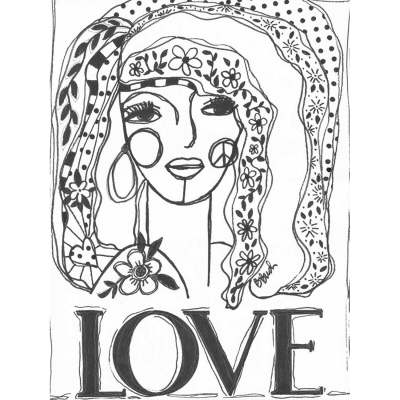 Fashion Floral - Love Canvas Wall Art