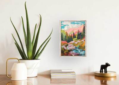 Road Trip - Alpine Mini Framed Canvas