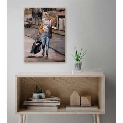 Figurative - Shop Till You Drop Canvas Wall Art