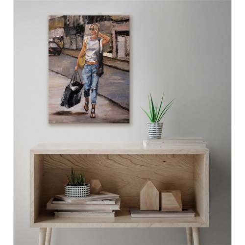 Figurative - Shop Till You Drop Canvas Wall Art