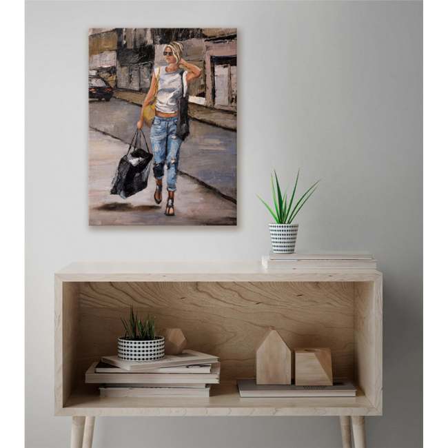 Figurative - Shop Till You Drop Canvas Wall Art