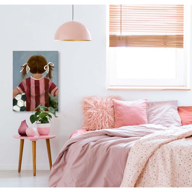 Lil' Soccer Star - Girl Canvas Wall Art
