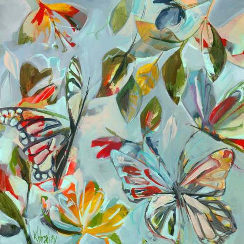 Blue Butterflies Canvas Wall Art