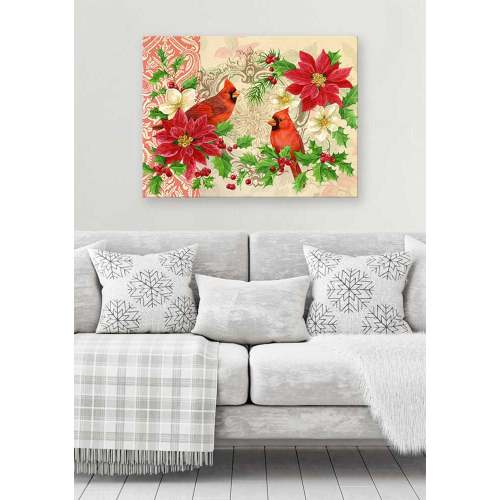 Holiday - 'Tis The Season - Cardinal Pair Canvas Wall Art