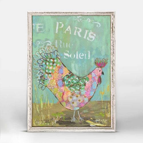Parisian Poultry - Amelie Mini Framed Canvas