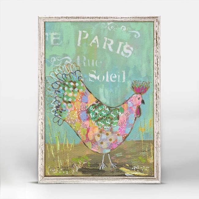 Parisian Poultry - Amelie Mini Framed Canvas