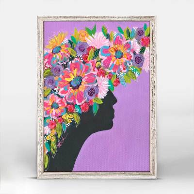 Lavender Silhouette Mini Framed Canvas