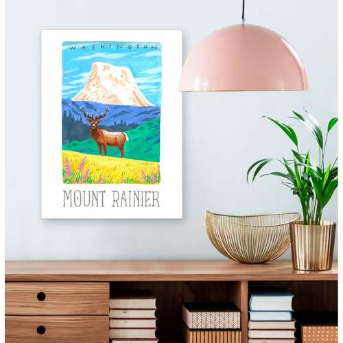 National Parks - Mount Rainier Canvas Wall Art