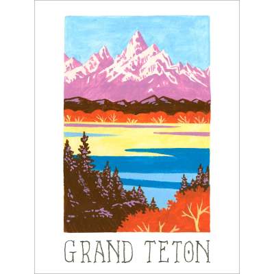 National Parks - Grand Teton Canvas Wall Art