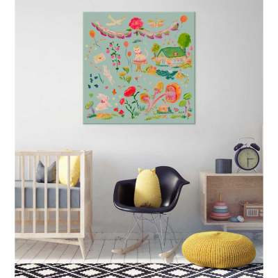 A Town Called Peony Canvas Wall Art
