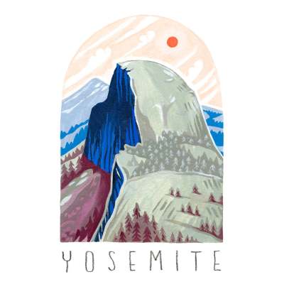National Parks - Yosemite Half Dome Canvas Wall Art