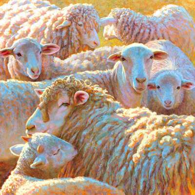 Pastoral Portraits - Lingering Look Canvas Wall Art