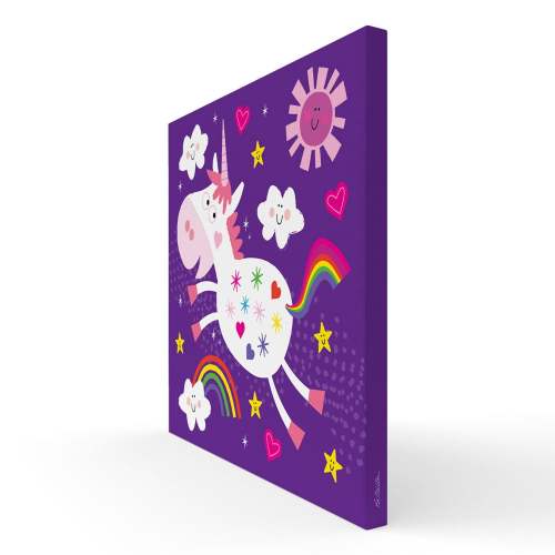 Unicorn Joy Canvas Wall Art