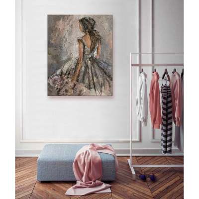 Figurative - Black Dress Canvas Wall Art
