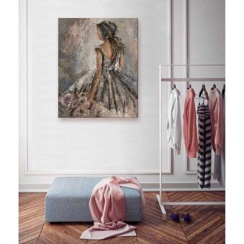 Figurative - Black Dress Canvas Wall Art