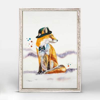 Dapper Fox Mini Framed Canvas