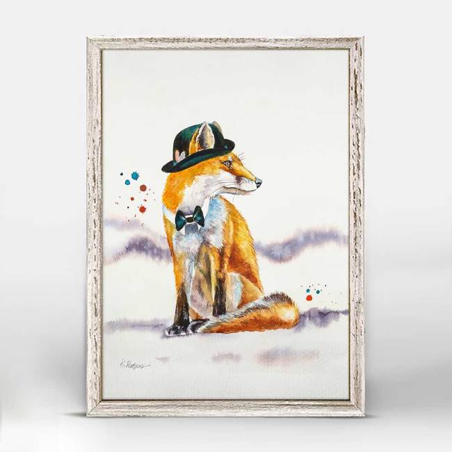 Dapper Fox Mini Framed Canvas