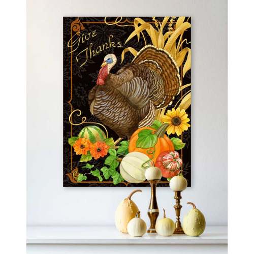 Fall - Give Thanks Canvas Wall Art