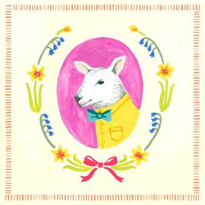 Portraits Of The Spring - Lamb Canvas Wall Art