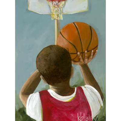 Lil' Basketball Star 1 Canvas Wall Art
