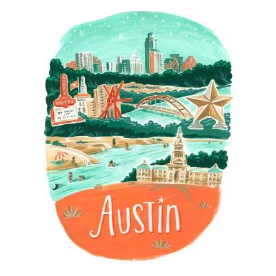 City Pride - Austin Canvas Wall Art