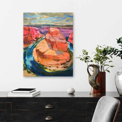 Road Trip - Horseshoe Canvas Wall Art