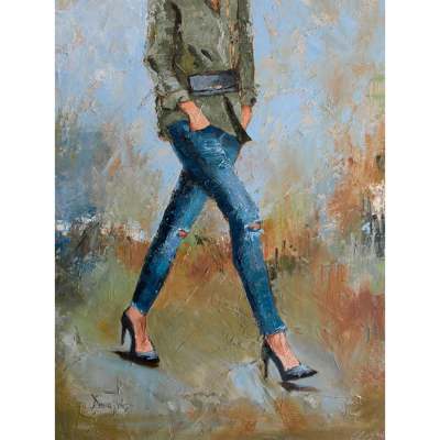 Figurative - Olive Girl Canvas Wall Art
