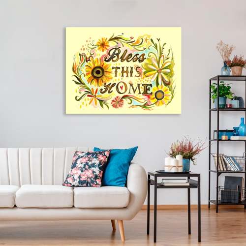Bless this Home Canvas Wall Art