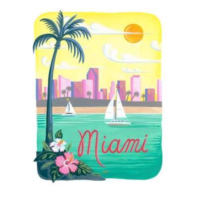 City Pride - Miami Canvas Wall Art