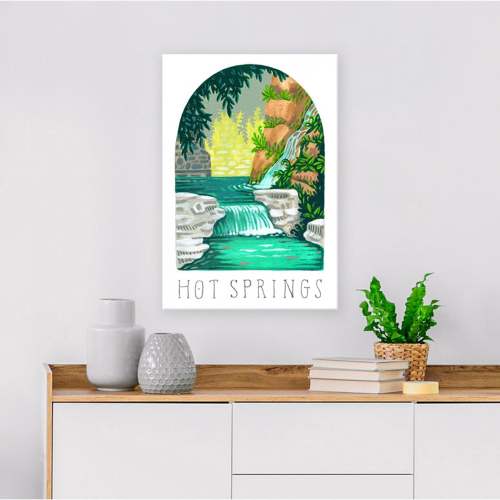 National Parks - Hot Springs Canvas Wall Art