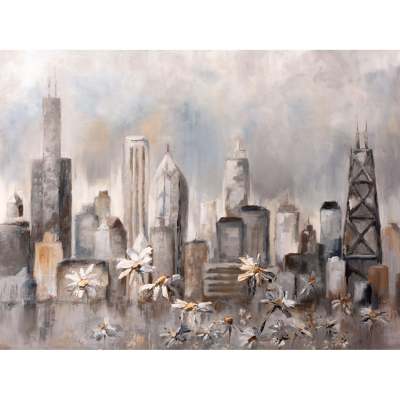 Downtown Daisies Canvas Wall Art
