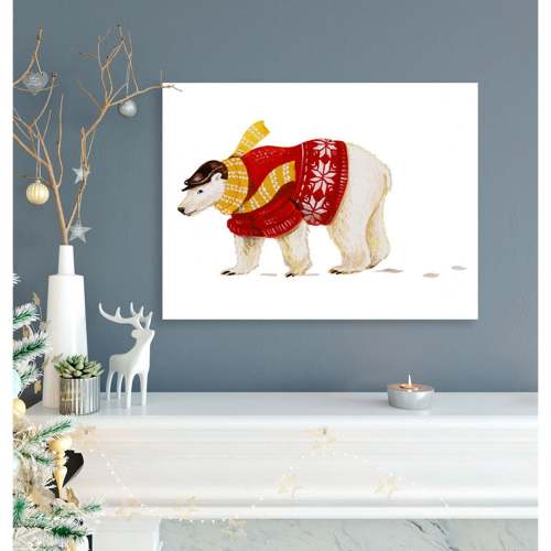 Holiday - Winter Bear Canvas Wall Art